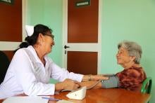 Patient checking blood pressure