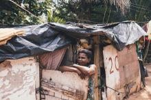 Woman living in slum