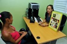 Patient at health care center